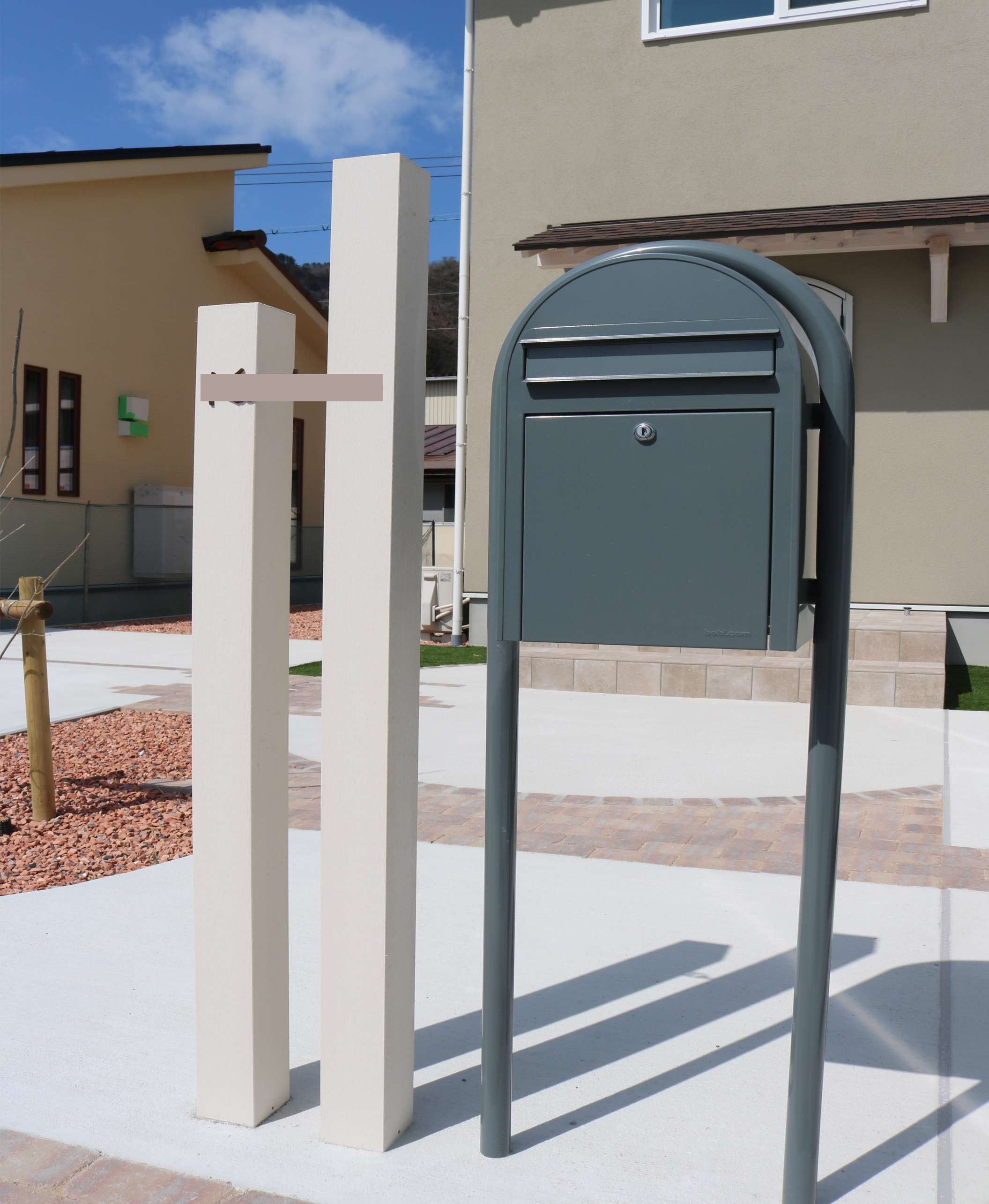 大田市 外構リフォーム カーポートと玄関アプローチ施工