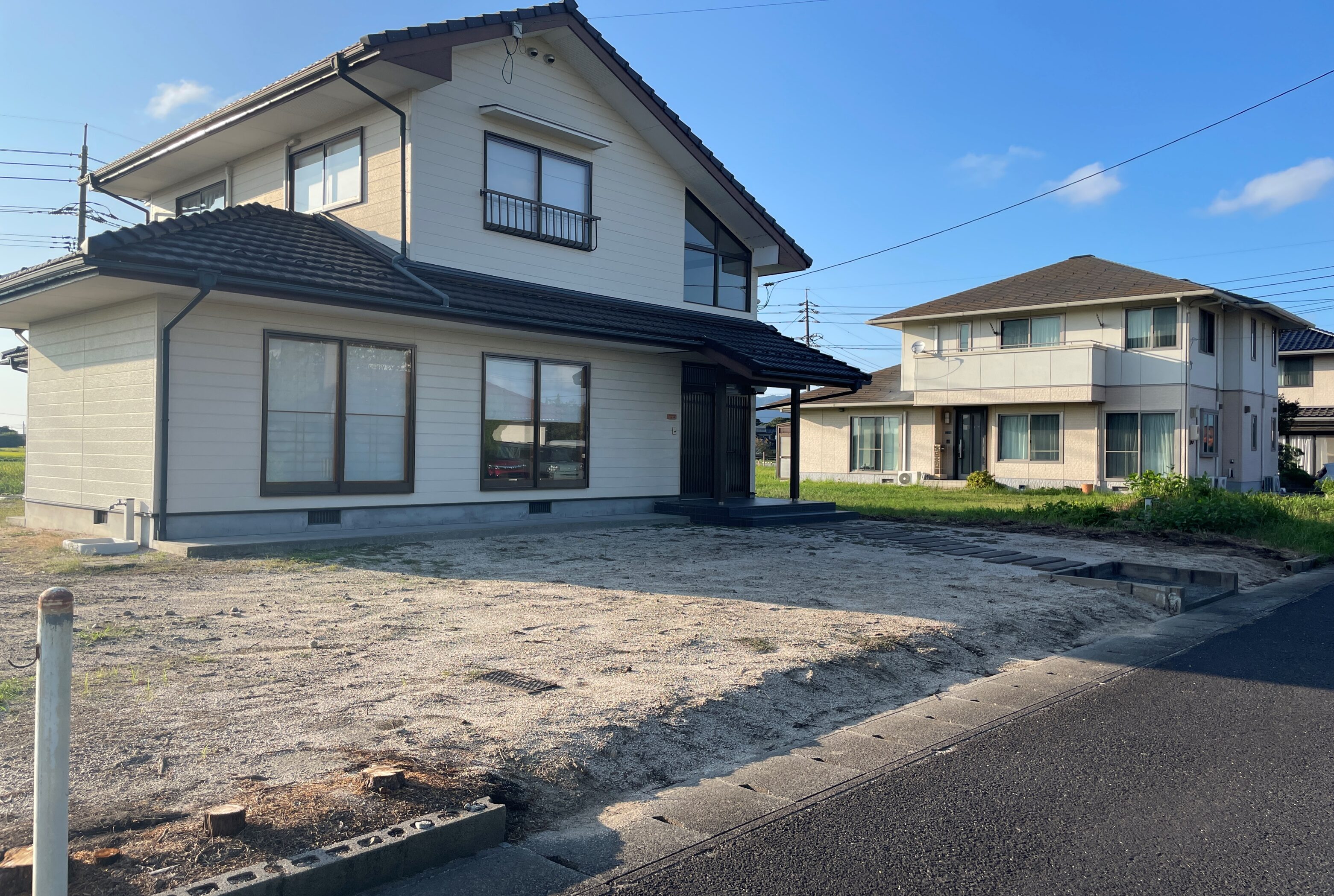 大田市 外構リフォーム 段差があり通行しにくいアプローチ