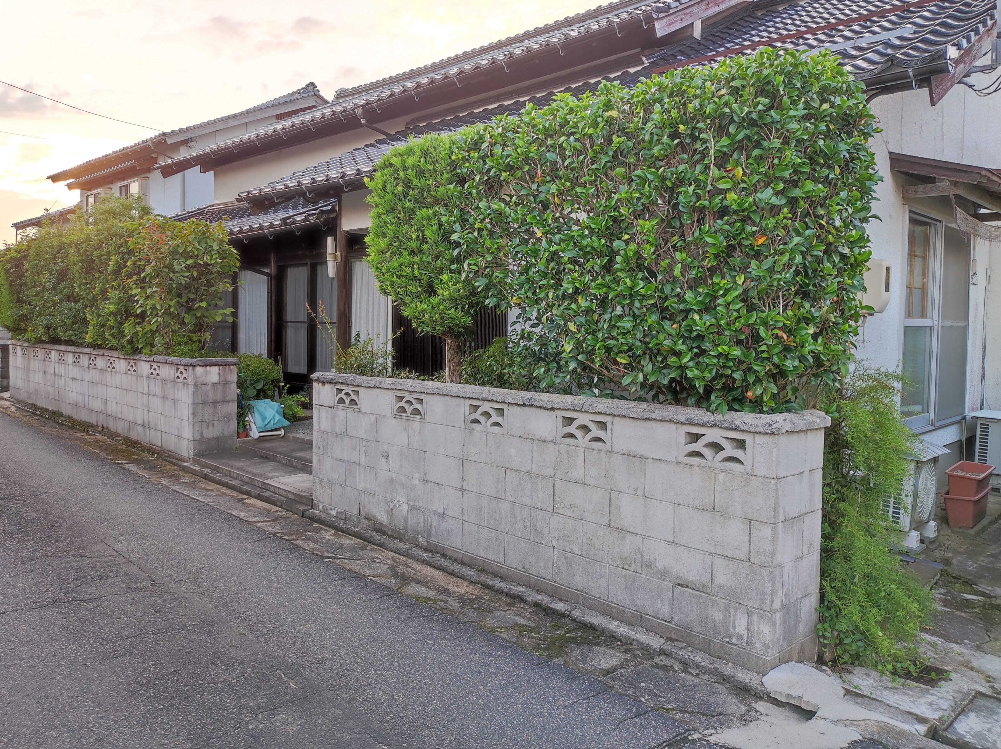 大田市 外構リフォーム ひび割れた危険なブロック塀